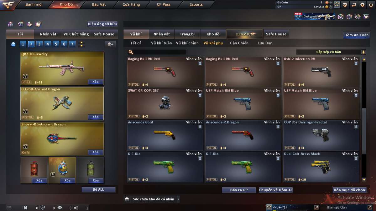 shop acc cf uy tin gia re